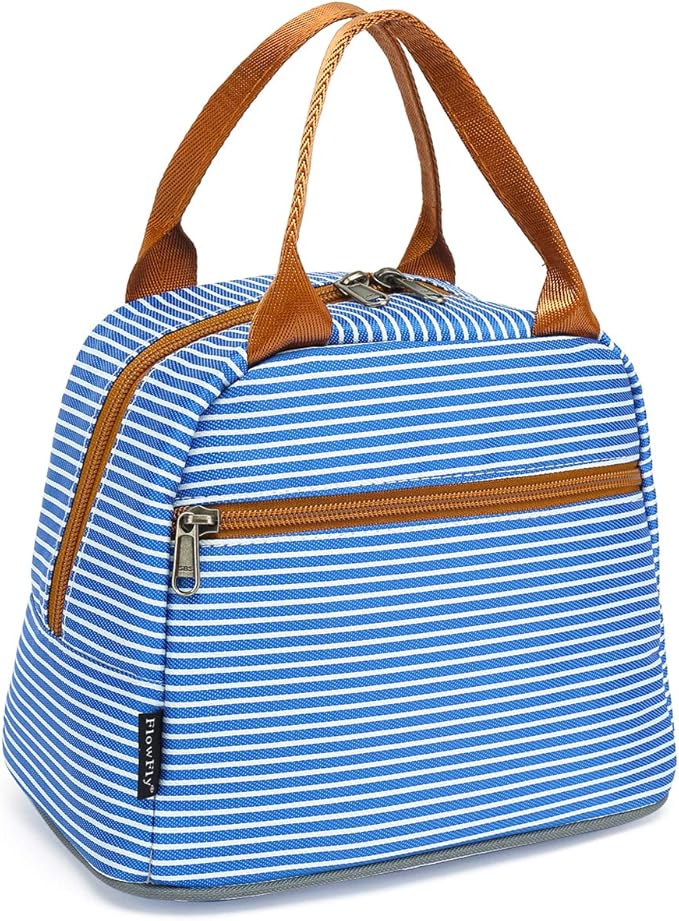 FlowFly Insulated Lunch Cooler Bag - Tote Bag Organizer for Women/Men, Royal