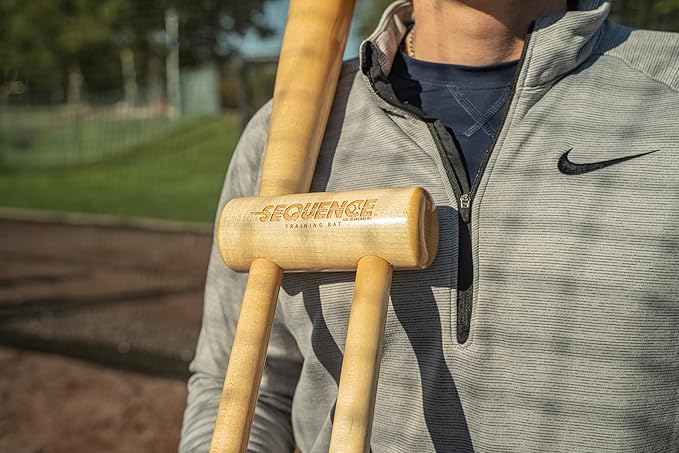 No Errors Sports Sequence Training Bat, Ultimate Two-Handed Baseball Trainer for Swing & Barrel Control, Ideal for Pro Players & Coaches