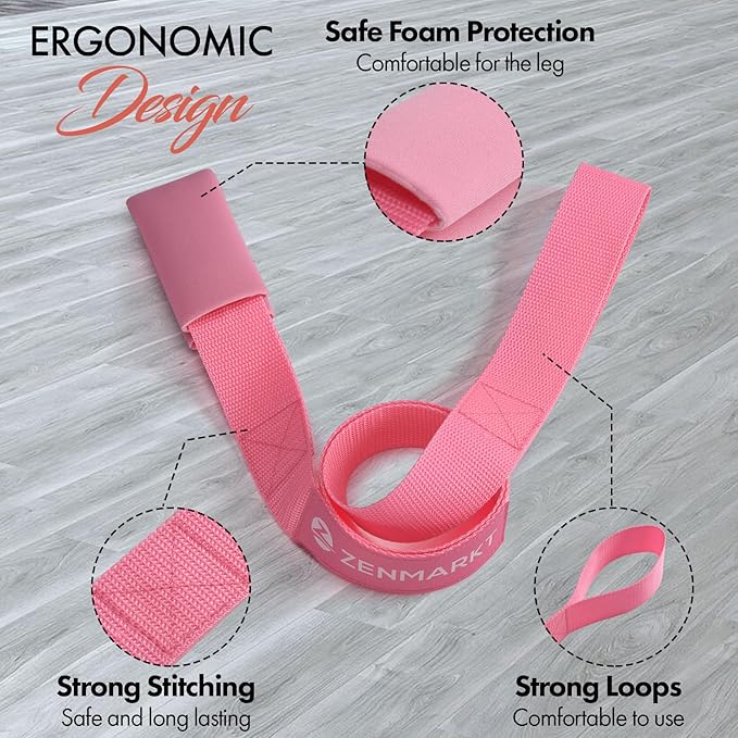 Stretching Strap for Cheer – Flexibility Stunt Strap for Cheerleaders – Durable Cheer Stretching Bands for Improved Flexibility, Range of Motion – Essential Cheer Accessories