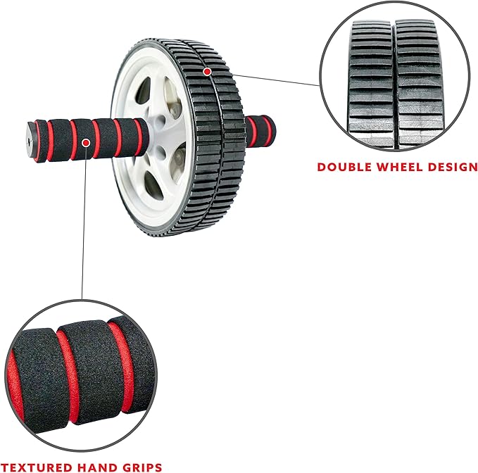 Sunny Health & Fitness Waist Trainer Ab Roller with Elbow Support, Training Wheels, Foldable for Home Gym, Abdominal Exercises, Core Strength, Glute Trainer, Crunch Workouts with Optional Dip Station