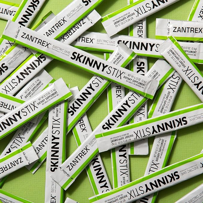 SkinnyStix Lime GLP-1 Support Powder Energy Drink, Metabolic Support, Appetite Control, Natural Energy Boost | 15 Single-Serving Packets