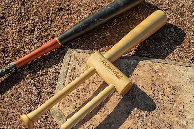 No Errors Sports Sequence Training Bat, Ultimate Two-Handed Baseball Trainer for Swing & Barrel Control, Ideal for Pro Players & Coaches