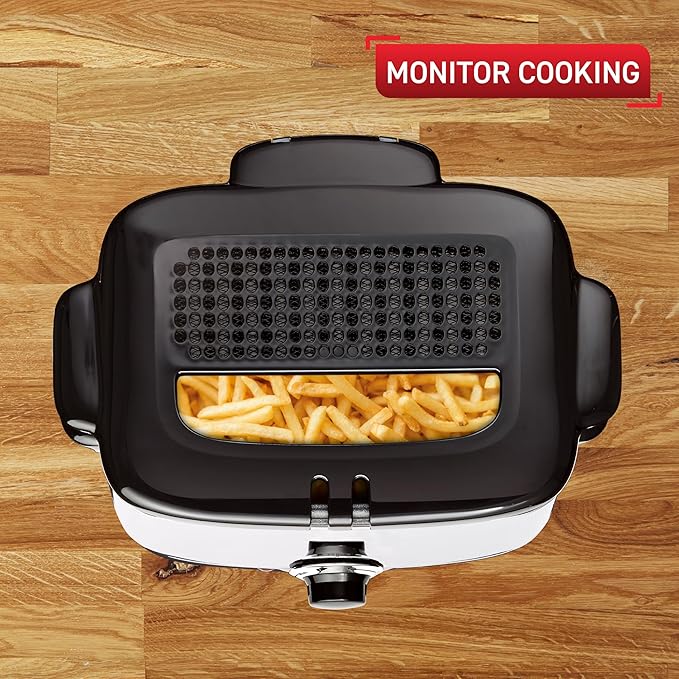 T-fal Mini Deep Fryer, Stainless Steel Deep Fryer with Basket, 1 Liter, Versatile Temperature Control, 900 Watts, Temperature Control, Easy to Clean, Black