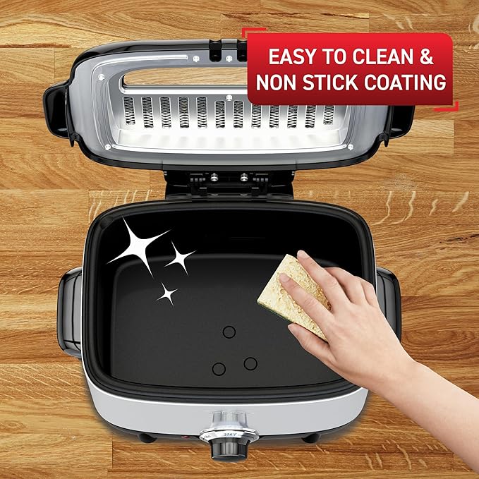 T-fal Mini Deep Fryer, Stainless Steel Deep Fryer with Basket, 1 Liter, Versatile Temperature Control, 900 Watts, Temperature Control, Easy to Clean, Black