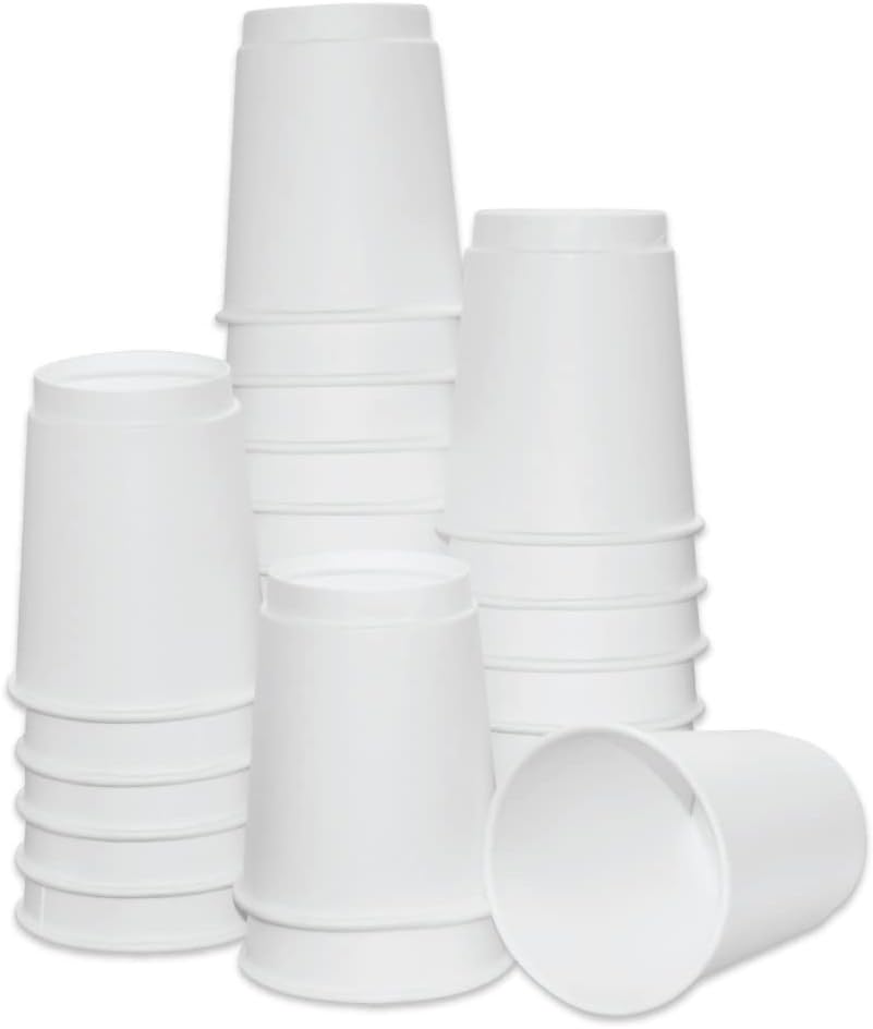Insulated Paper Cups for Coffee & Tea Made in USA | Recyclable Double Wall Disposable To-Go Cups for Hot Beverages | Sturdy, Food Safe, and Eco-Friendly Hot Cups (8 oz, 500 Count)