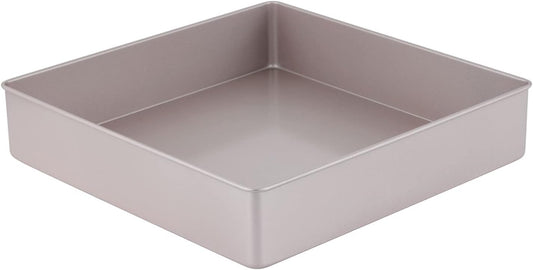 CHEFMADE 11-Inch Square Cake Pan, Non-Stick Deep Dish Bakeware for Oven Baking (Champagne Gold)