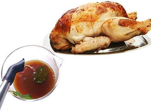 i Kito 4-in-1 Stainless Steel Turkey Baster Set With Meat Marinade Injector Silicone Infuser & Cleaning Brush