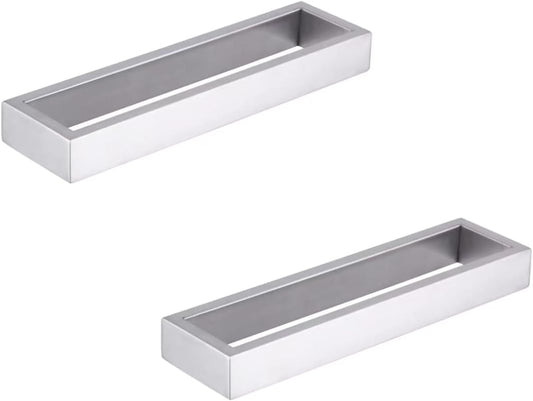 GERZWY Modern Towel Holder Square Style Brushed Stainless Steel Towel Hanger Towel Ring for Bathroom Wall Mount 2 Pack HG1716-2LS