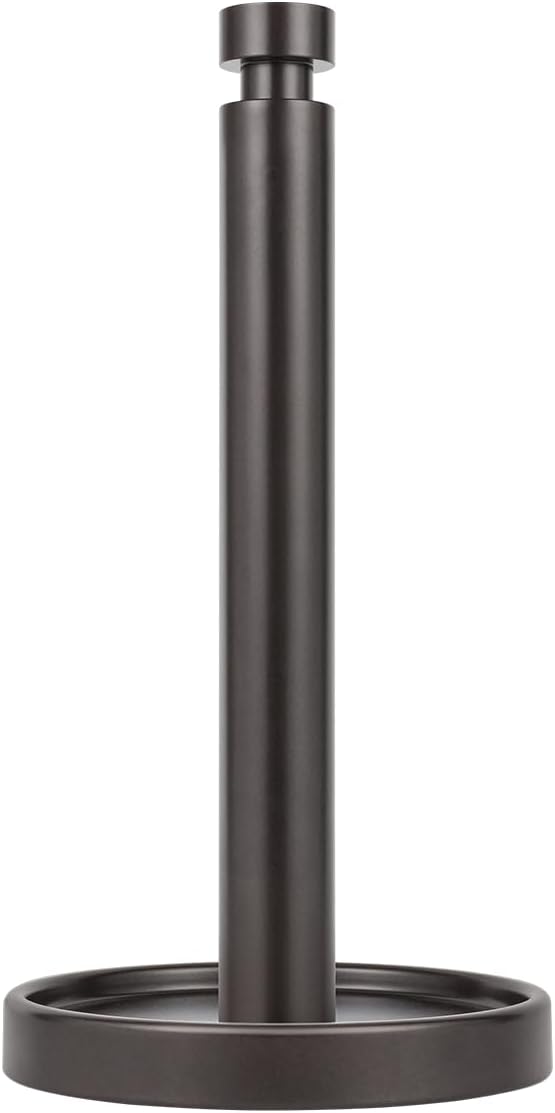 Ivilon Paper Towel Roll Stand - Steady and Easy Tear - Fits All Paper Towel Rolls - Oil Rubbed Bronze