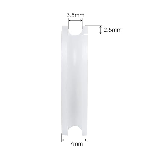 uxcell 8pcs Nylon Pulley U-Groove Ball Bearing 6x27x7mm U Groove Roller Wheel (GCr15) Chrome Steel Bearings, ABEC3