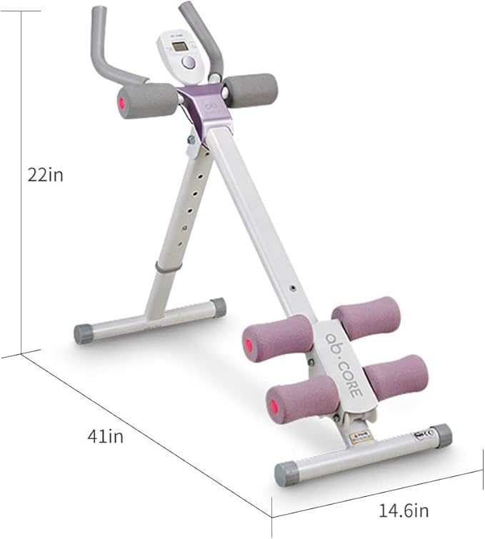 leikefitness Height Adjustable Ab Trainer Abdominal Whole Body Workout Machine Waist Cruncher Core Toner, Leg, Thighs, Buttocks Shaper with LCD Monitor AB9300