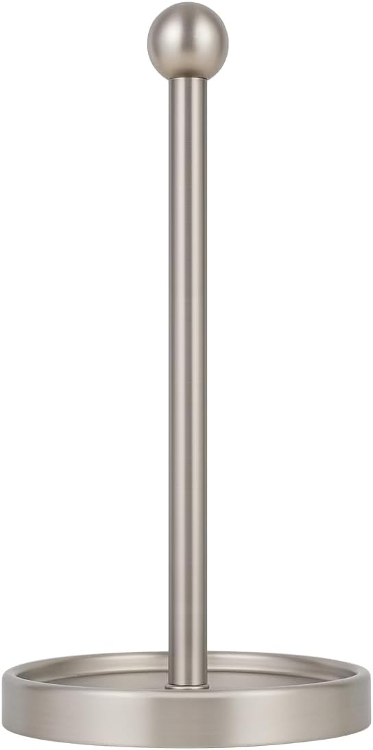 Ivilon Countertop Paper Towel Holder - Modern Sleek Ball Minimalist Design - Color Brushed Nickel