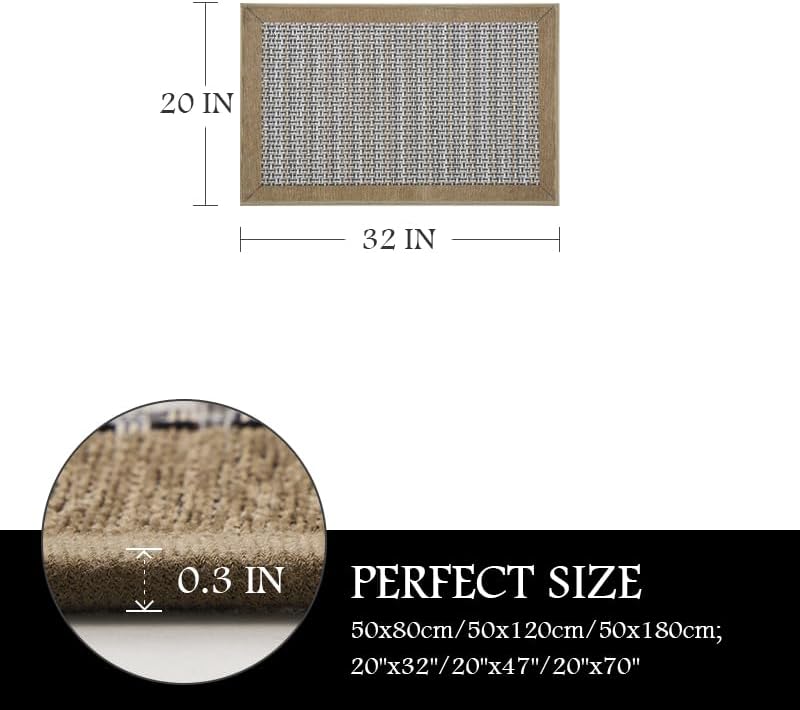 PADOOR Kitchen Mats for Floor, Kitchen Rugs Non Slip Washable, Rubber Backed Kitchen Runner Super Absorbent Kitchen Floor Mat Sink Rug, 20”x32” Brown