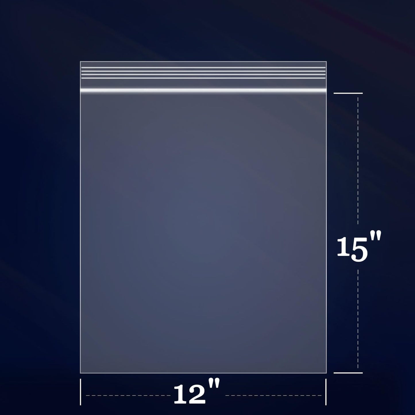 iMailer - 1000 Count - 12" x 15" Large Zip Bags - 2 Mil Reclosable Zip Plastic Poly Bags with Lock Seal Zipper for Storage, Clothing, T-Shirts, Pants