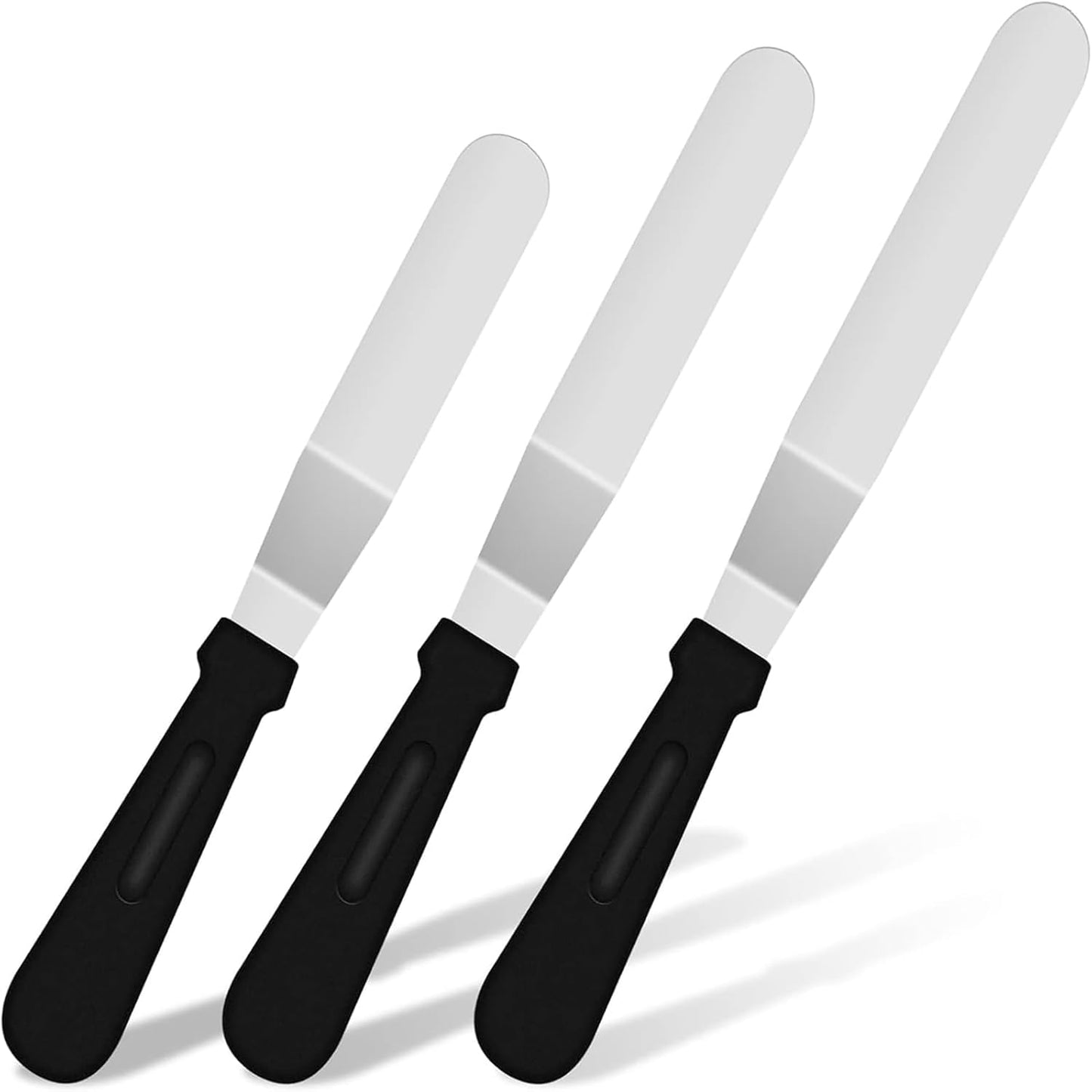 Icing Spatula, Offset Spatula, Stainless Steel with PP Plastic Handle Cake Decorating Frosting Spatula