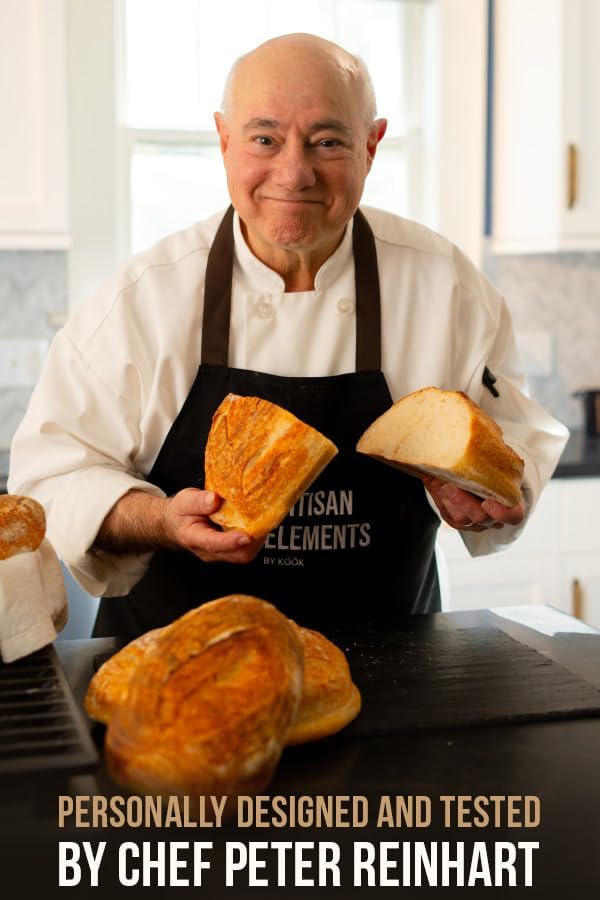 Banneton Bread Proofing Basket, Kook, Sourdough Proofing Bread Basket, Bread Banneton Proofing, Artisan Sourdough Making Baskets, 9 Inch Rattan Baskets and Cloth Liners, Set of 2, Round