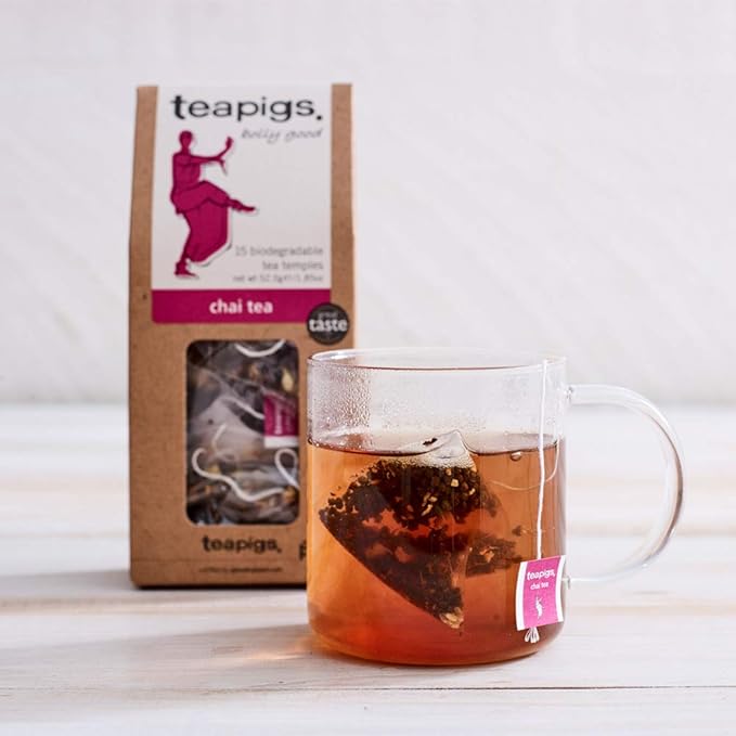 Teapigs Chai Tea Bags Made With Whole Leaves, bold flavor, natural ingredients (1 Pack of 50 Teabags)