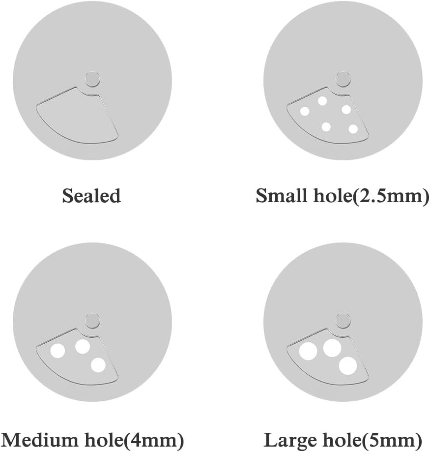 Accmor 2pcs Salt and Pepper Shakers,Stainless Steel Shaker for Salt Powder Sugar Cinnamon Pepper, Spice Dispenser with Adjustable Pour Holes,Red