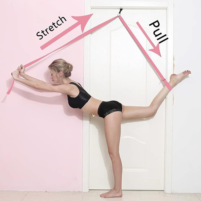 tchrules Door Leg Stretcher, Door Flexibility & Stretching Leg Strap - Great for Ballet Cheer Dance Gymnastics or Any Sport Leg Stretcher Door Flexibility Trainer Premium Stretching Equipment