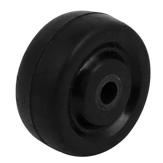 uxcell 1.5-inch Diameter Rubber Wheel Skateboard Trolley Caster Pulley Black 4pcs