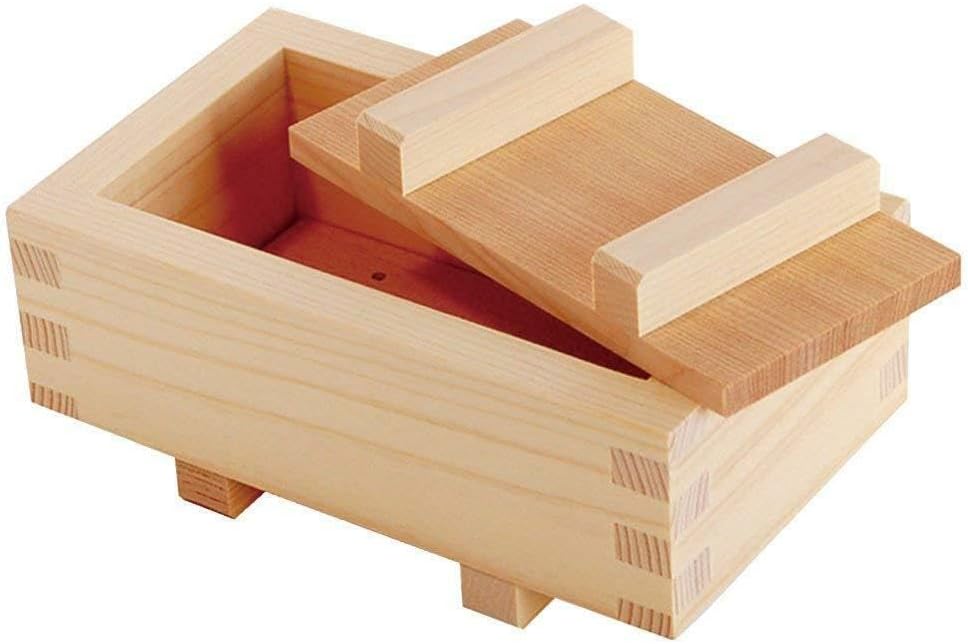 JapanBargain 3131, Wooden Rectangular Oshizushi Sushi Press Mold Maker Rice Mold, 7x4 inch, 6 Pack