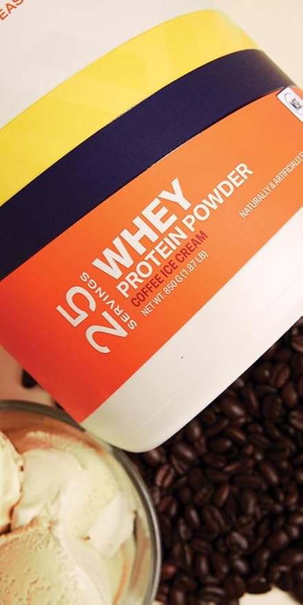 Podium Nutrition, 100% Whey Protein Powder, 25g per Serving, No Sugar Added, Coffee Ice Cream, Gluten Free, Soy Free, No Artificial Colors