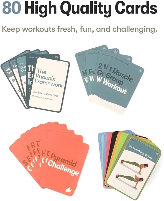 Dumbbell Phoenix Framework: Home Workout Series - Comprehensive Fitness System with Transformation Journal, Elevate Card Deck, Burndown Tracker, Digital Vault Access, and Accountability System -