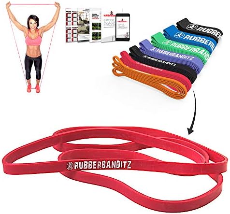Rubberbanditz Pull Up Assist Resistance Bands Heavy Duty Loop Exercise Workout Bands for Powerlifting, Mobility, and Stretching