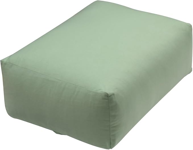 Rectangular Yoga Bolster Pillow, 18" x 12" x 6", Pink Cotton