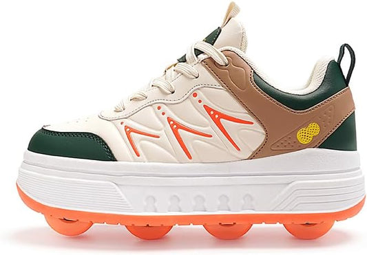 Roller Skate Shoes & Sneakers with Wheels, Outdoor Roller Skates for Girls Boys, Shoes with Wheels for Christmas Birthday Gift