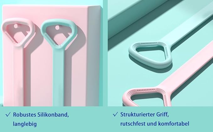 Figure 8 Resistance Band, Arm Back Shoulder Exercise Elastic Rope Stretch Fitness Band, Foot, Leg, Hand Stretcher, Arm Exerciser for Yoga Pilates Stretching Physical Therapy, Home Gym Workout（ Pink