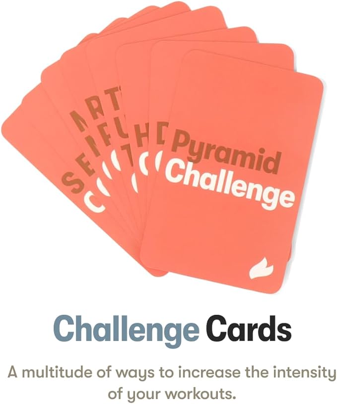 Dumbbell Elevate Exercise Cards: Home Workout Series Card Deck - Comprehensive At-Home Fitness System with 65 Exercises, 8 Bonus Challenges, and 4 Unique Workout Formats.