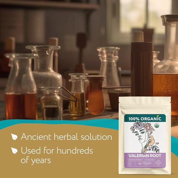 Organic Valerian Root Tea (4oz.) - Te De Valeriana Organica Para Dormir y Ansiedad - Valerian Tea - Valarian Roots Herb to Support Sleep, Healthy Stress Response, Relax Muscles