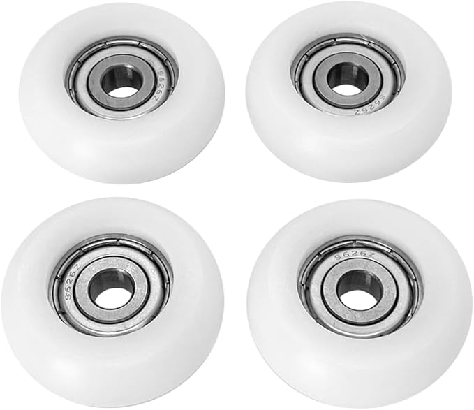 Upgraded Set of 4 Rollers Kit Replacement for Total Gym Wheels/Rollers, Fits for Gym Models 2000, 3000, Some 3000 XL, and a Few Very Early XL (White)