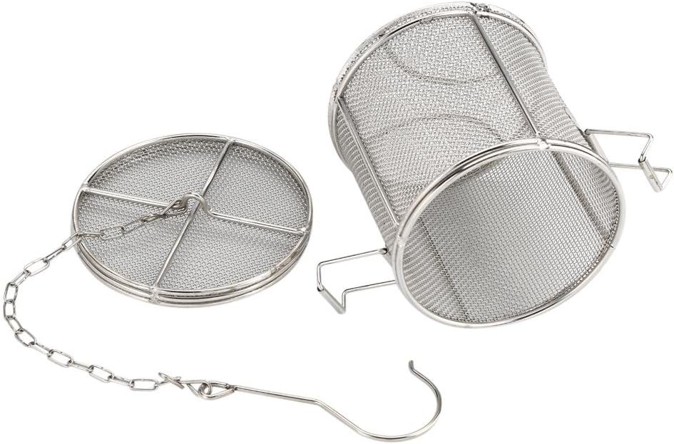 AUNMAS Tea Infuser for Loose Leaf Tea, Stainless Steel Tea Strainer Soup Seasonings Seperation Basket Filter with Chain(2#)