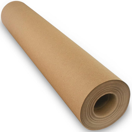 FIESTA WRAPS Brown Kraft Paper Roll 17.5 in x 1320 in (110 ft) Made in The USA - Brown Wrapping Paper Roll - Kraft Table Runner - Papel Craft
