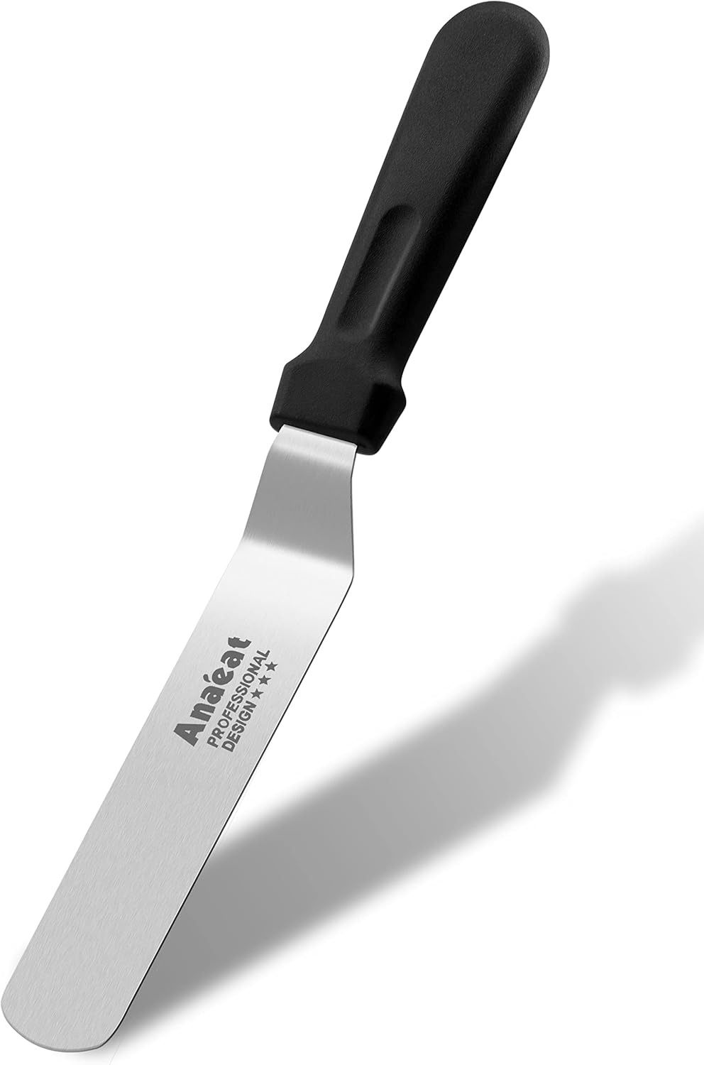 Anaeat Icing Spatula, Professional Cake Angled Offset Spatula with 6" Stainless Steel Blade - Thickened Frosting Knife with Durable Plastic Handle for Cake Decorating, Pastry & Baking