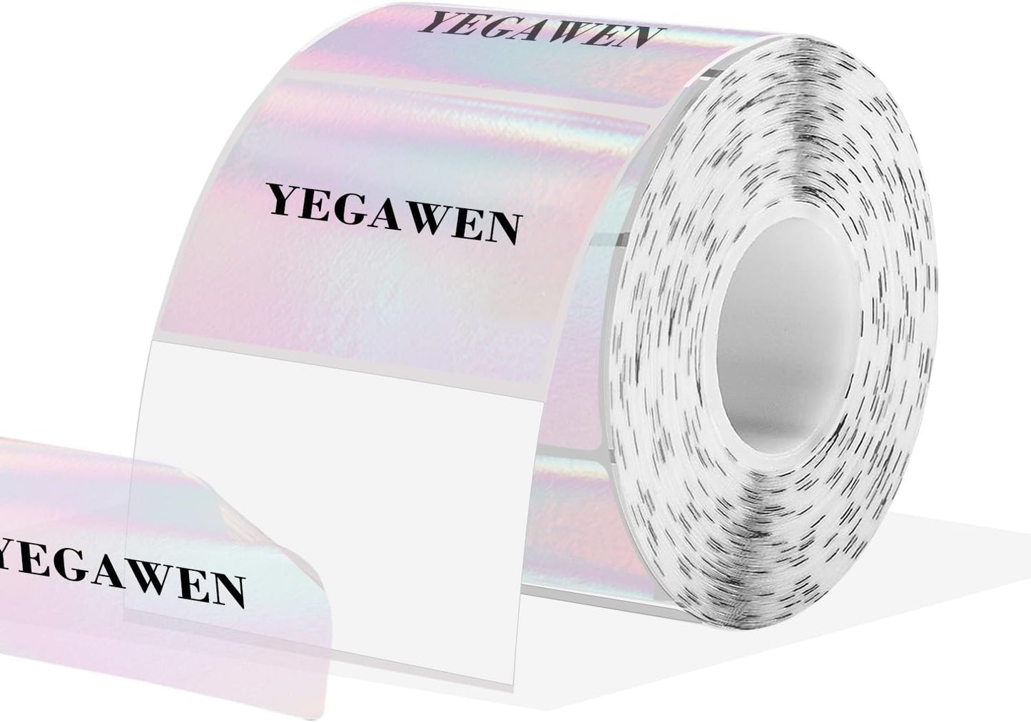 3x2 Inch Transparent Thermal Labels Stickers, Holographic Transparent Pink Direct Thermal Labels, Self-Adhesive Clear Waterproof Stickers for Logo Design- 200 Sheets