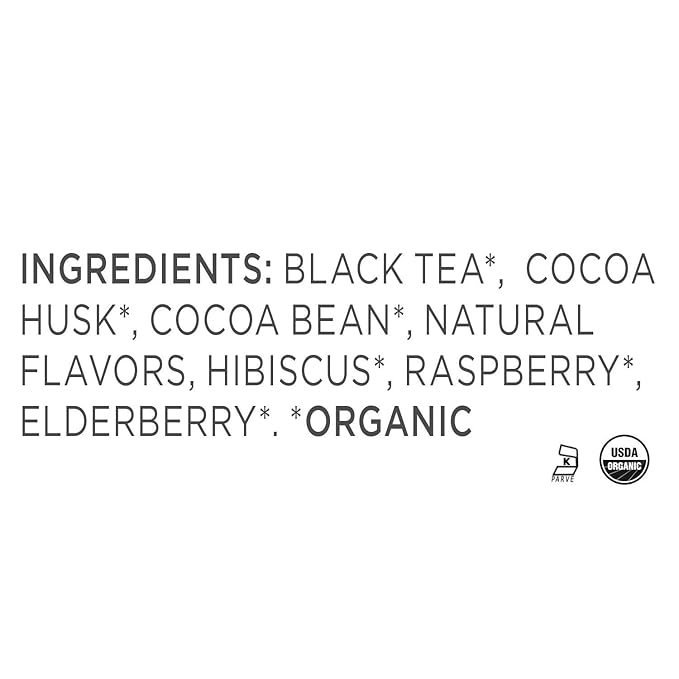 Tea Forte Raspberry Ganache Premium Organic Loose Leaf Caffeinated Black Tea Blend Canister, Makes 35-50 Cups