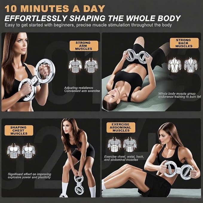 Burn Machine - Rotator Machine Arm Workout - 8-15 Lbs Adjustable Forearm Strength Trainer with 360° Rotation for Home Gym | Upper Body Strength Training Equipment | Arm Workout Equipment for Fitness