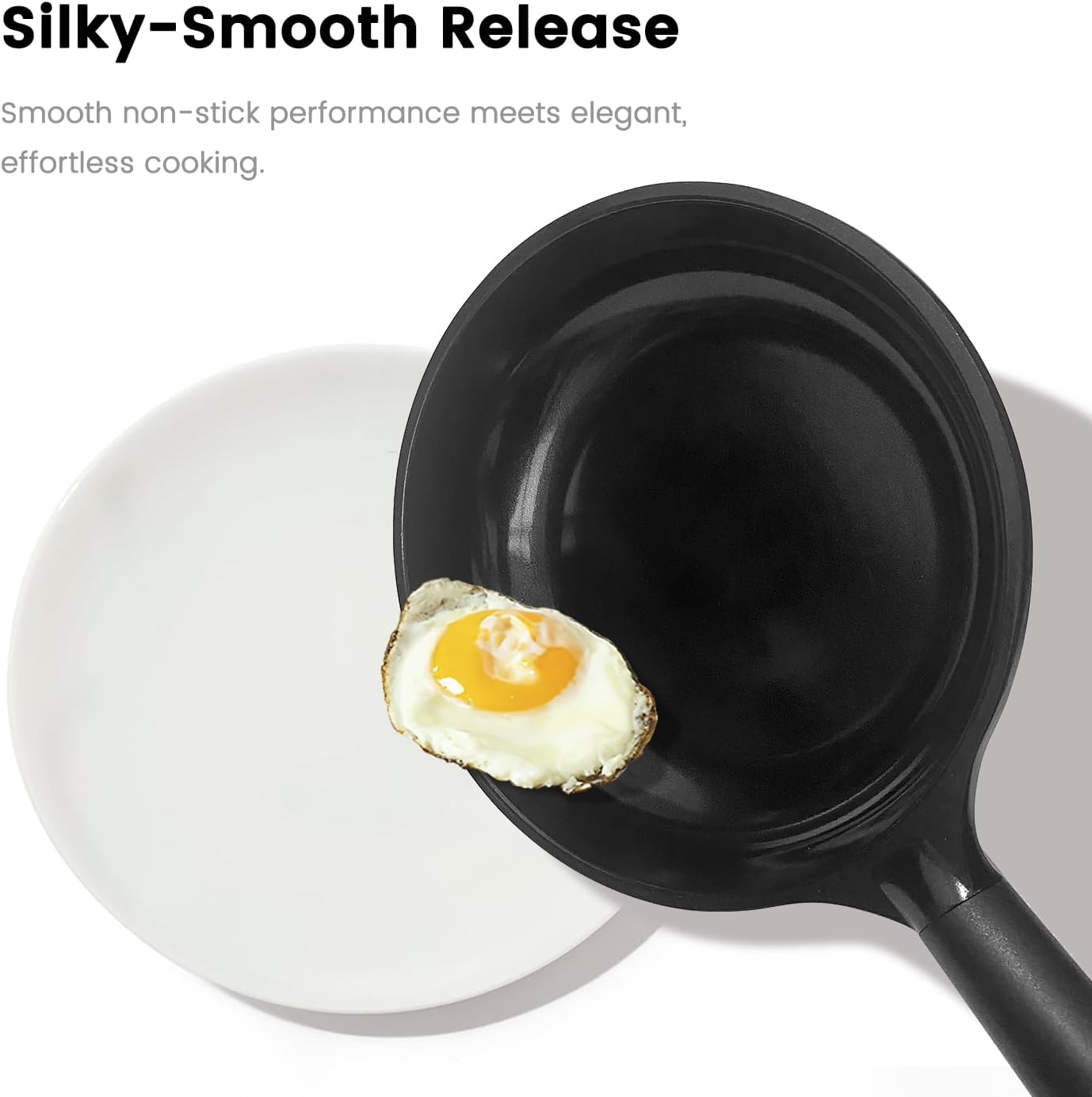 Ceramic Nonstick Frying Pan, Non Toxic 8 inch Frying Pan Skillet PFAS & PTFE & PFOA Free, Dishwasher Safe, Compatible with All Stovetops