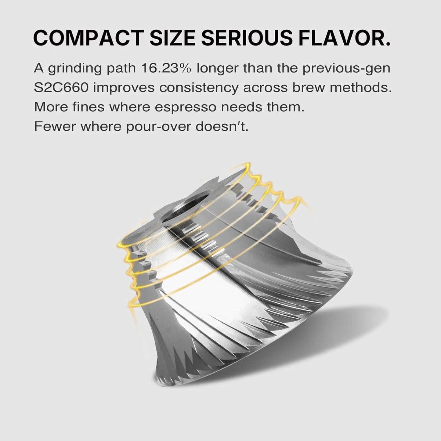 TIMEMORE C5 ESP Pro Manual Coffee Grinder with S2C-420-III Conical Burr, 0.015mm Precision Adjustment, All-Metal Portable Hand Coffee Mill for Espresso/French Press/Pour Over - Black