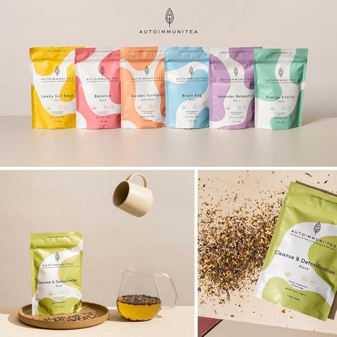 Detox Liver Tea - Herbal Debloat Blend - AIP Autoimmune Protocol Compliant - Whole 30, Paleo Friendly - Organic Cleansing Herbs with Dandelion Root, Ginger, Rooibos