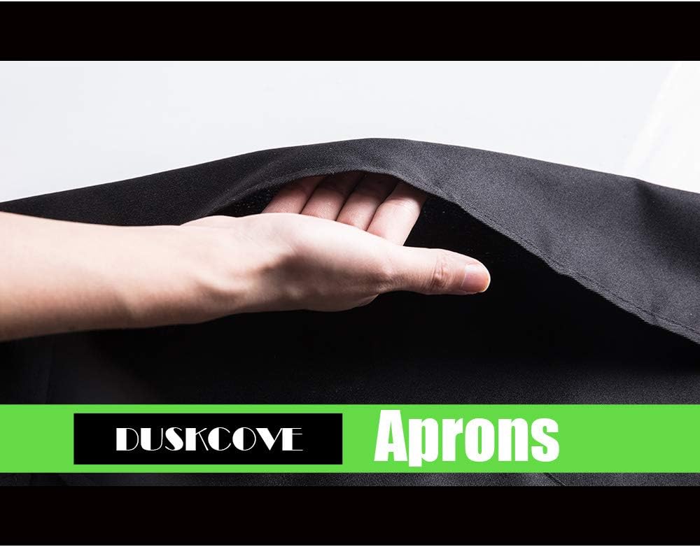 DUSKCOVE 12 Pack Plain Bib Aprons with 2 Pockets - White Unisex Commercial Apron Bulk for Kitchen Cooking Restaurant BBQ Painting Crafting