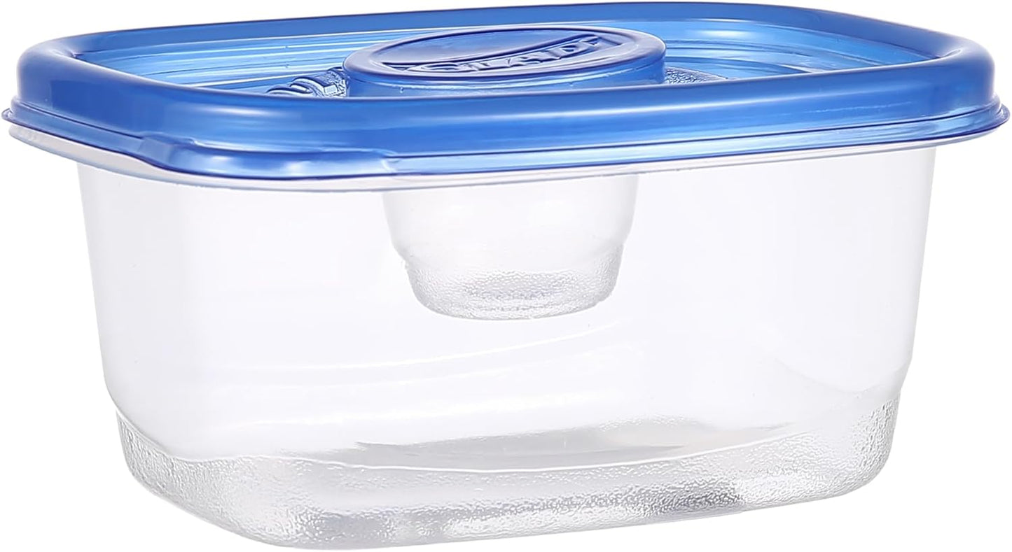 Glad GladWare To Go Snack Food Storage Containers - Medium Round - Meal Container Holds up to 24 Ounces of Food - Lock Tight Seal, 4 Count - 6 Pack