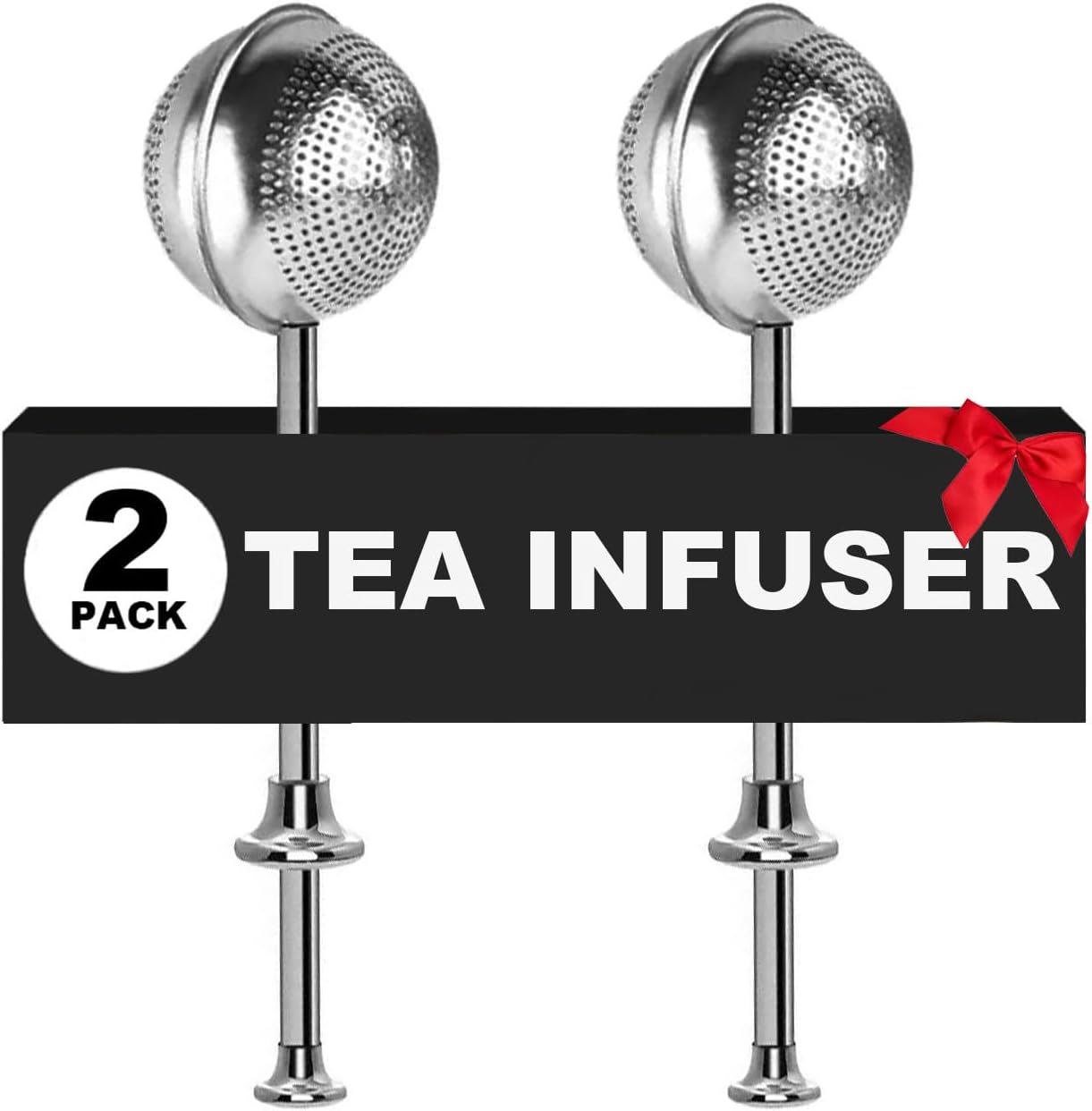 2pack Tea Ball, tea infuser for loose leaf tea, tea strainers for loose tea, stainless steel tea strainer, loose leaf tea steeper, easy clean, tea fine mesh strainer reusable