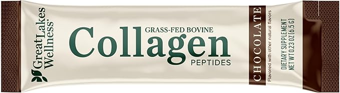 Great Lakes Wellness Collagen Peptides Powder for Skin, Hair, Nails, Joints & Digestion - Variety Flavors - Quick Dissolve Hydrolyzed, Non-GMO, Kosher - 12 Sticks