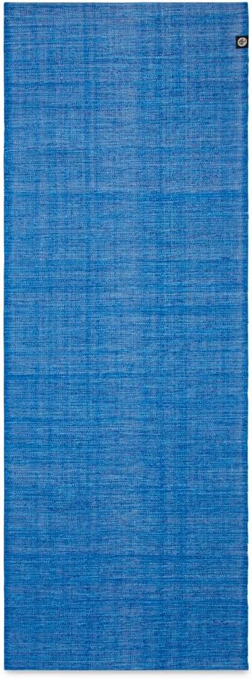 Manduka Shala Yoga Rug 71" - Outdoor Yoga & Meditation | Foldable & Machine Washable | Natural Cotton | Handmade | 71 x 26 inches | Flaneur Blue