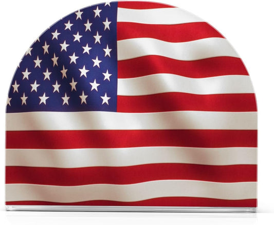 American Flag Napkin Holder for Table Paper Napkins Holder Acrylic Tissue Dispenser Kitchen Dining Room Bathroom Party Car Decor