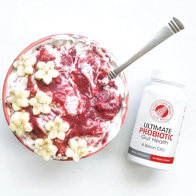 Silver Fern Brand Ultimate Probiotic - Probiotics for Women & Men - 8 Billion CFU Spore-Forming Gut Health Supplement - DNA Verified, Vegan, Shelf-Stable, High Survivability - 60 Capsules